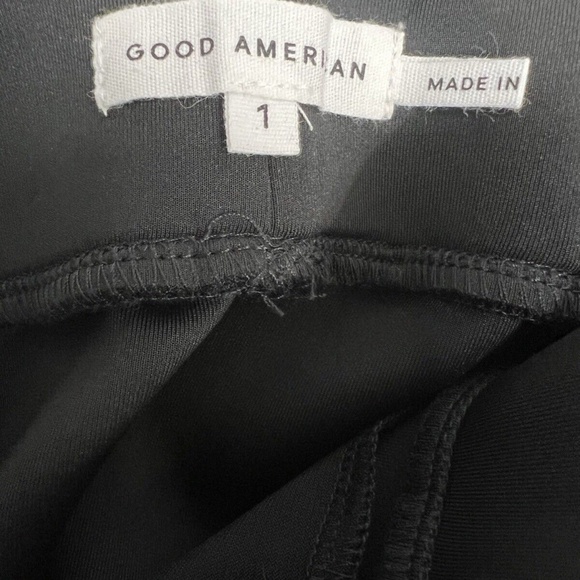 Good American Scuba Slim Black Split Zip Leg Zip Pockets Stretch Small Size 1 - Picture 9 of 15